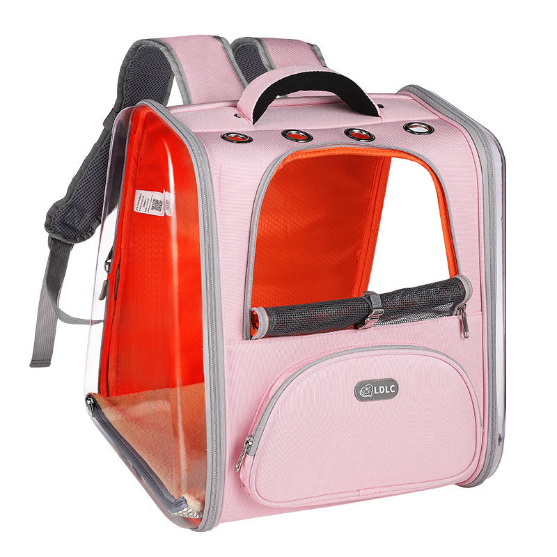 Plastic see-through window backpack