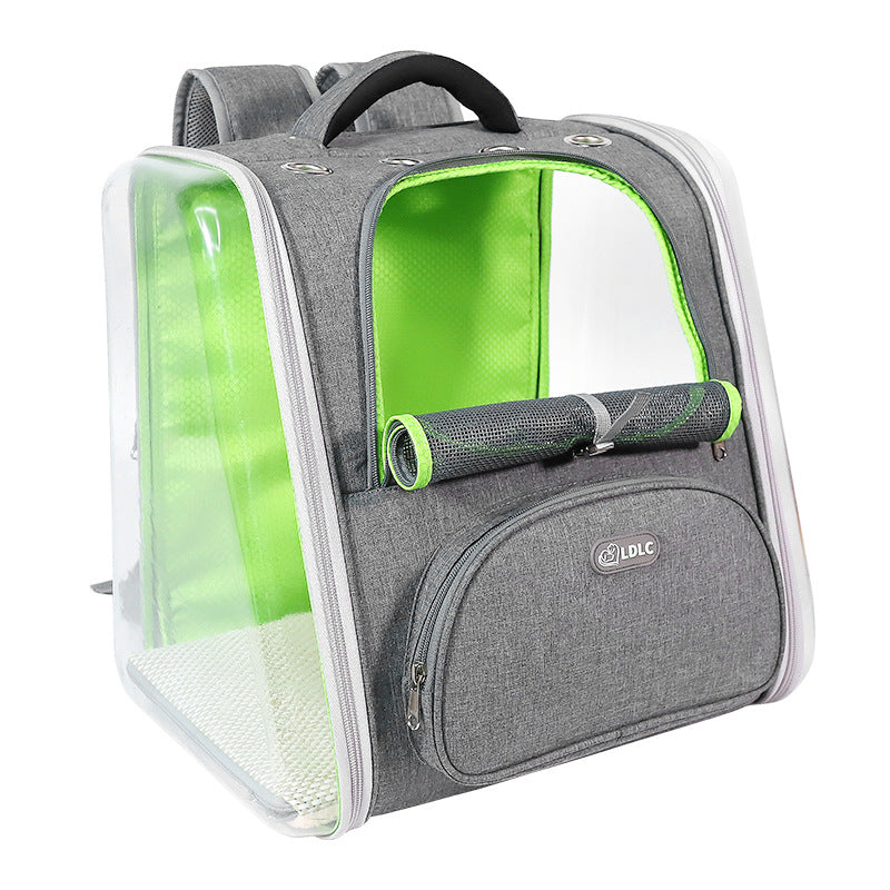 Plastic see-through window backpack