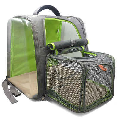 Plastic see-through window backpack