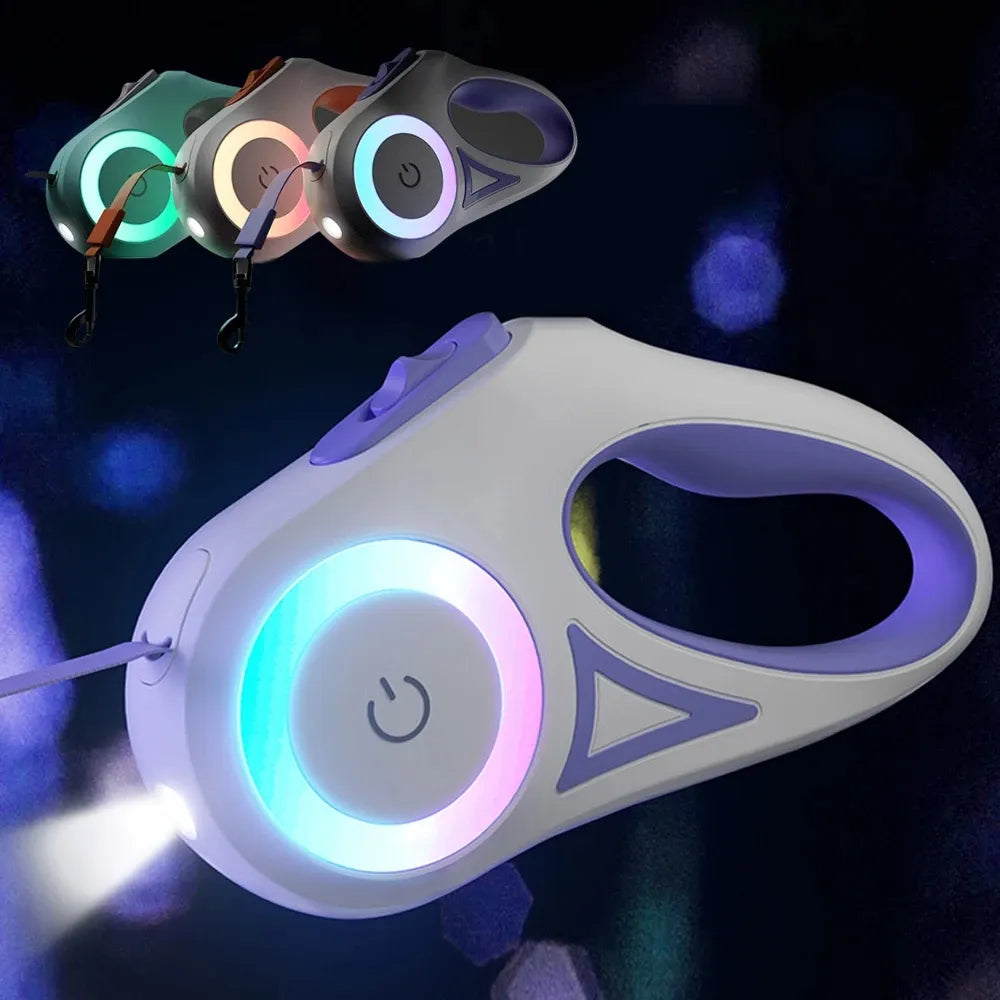 LED light pet leash