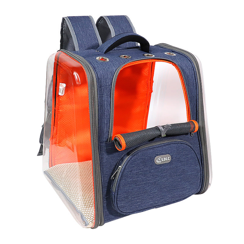 Plastic see-through window backpack