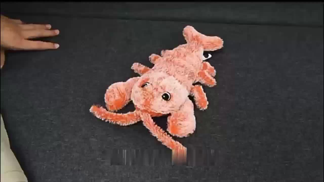 Pet Gravity Shrimp Plush Toy