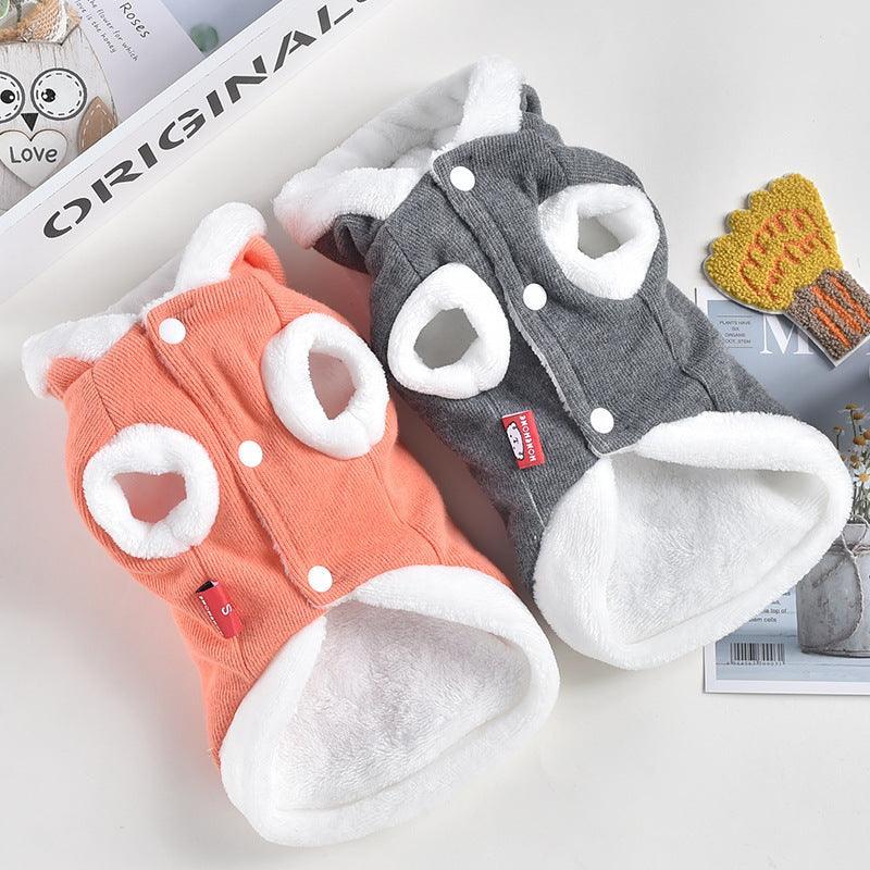 Cute Bunny-Printed Pet Jacket: Keep Your Furry Friend Warm And Stylish!