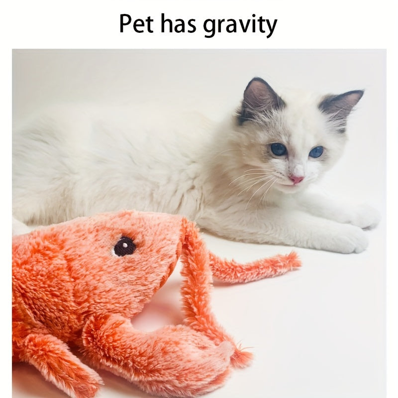 Pet Gravity Shrimp Plush Toy